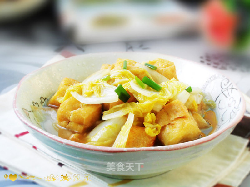 Stewed Cabbage with Tofu in Oil recipe