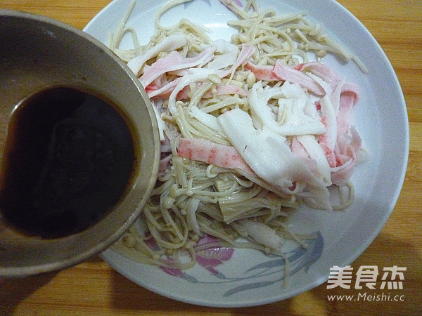 Enoki Mushroom and Crab Sticks recipe