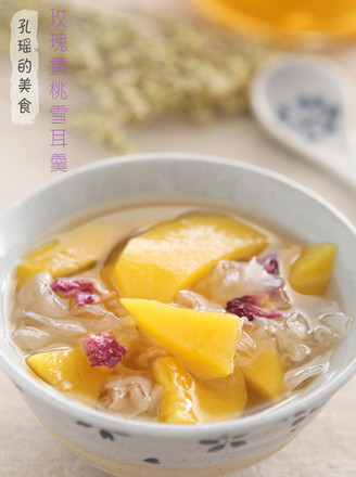 Rose Yellow Peach Snow Ear Soup recipe