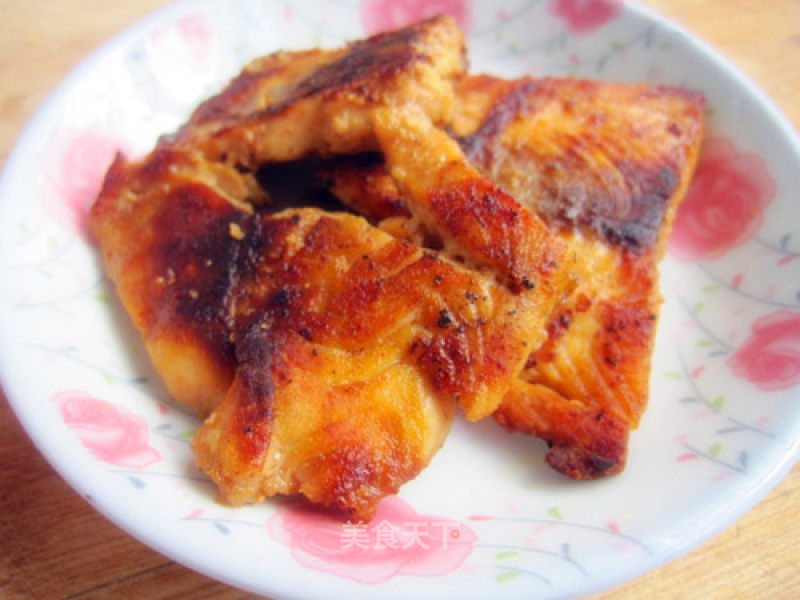 Pan-fried Salmon Cubes