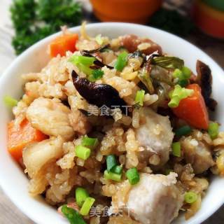 Taro Seafood Salty Rice recipe