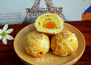 #新良首第届消防大赛# Custard Pork Floss Egg Yolk Crisp recipe