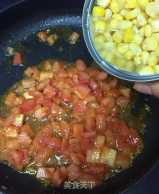 Sweet and Delicious Tomato Fried Corn recipe