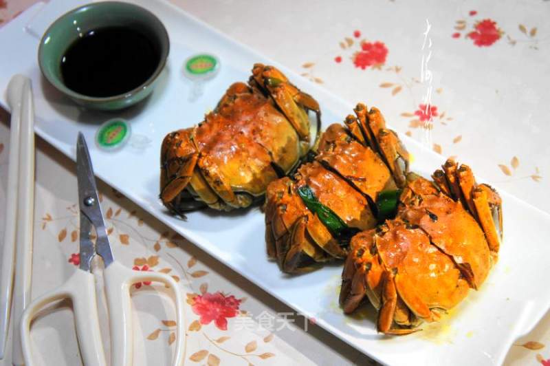 #trust之美# Fried Yangcheng Lake Hairy Crabs with Green Onion and Ginger recipe