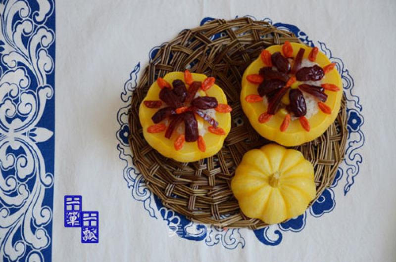 Glutinous Rice Double Date Pumpkin Cup recipe