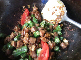 Fried Beef with Okra recipe