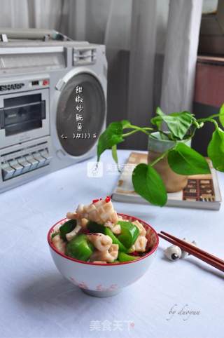 Fried Squid with Bell Pepper recipe