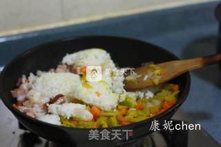 #aca烤明星大赛# Pumpkin and Shrimp Baked Rice recipe