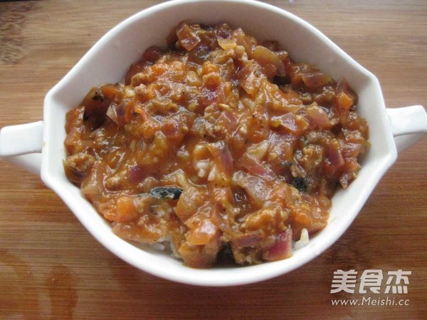 Baked Rice with Tomato Meat Sauce recipe