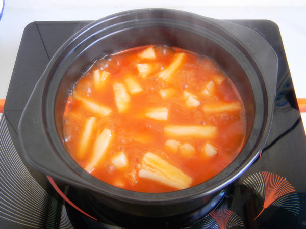 Tomato Rice Cake Soup recipe