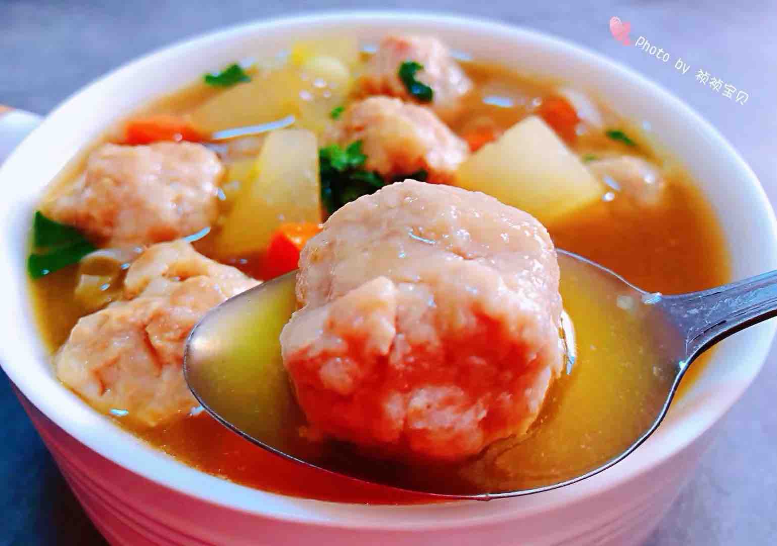 Winter Melon Carrot Meatball Soup recipe