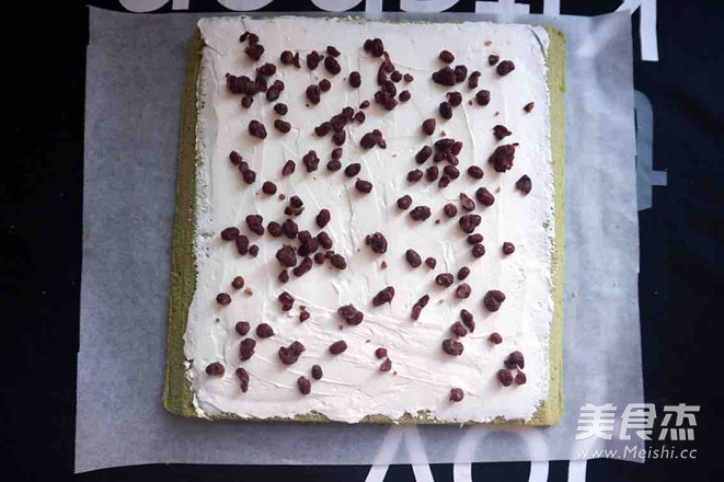 Matcha Red Bean Cake Roll recipe