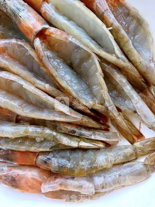 Steamed Shrimp with Golden Silver Garlic Vermicelli recipe