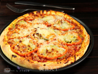 【aca Ab-2cm15 Automatic Bread Maker】double Pepper Bacon Pizza recipe