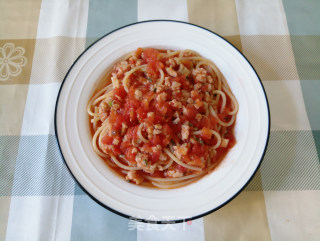 Spaghetti with Tomato Minced Meat recipe