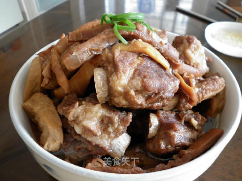 Home Cooking-braised Pork Ribs with Gluten recipe