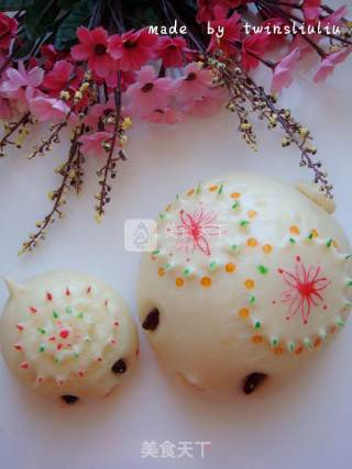 Hedgehog Mouse Patterned Steamed Buns (red Bean Paste Buns) recipe