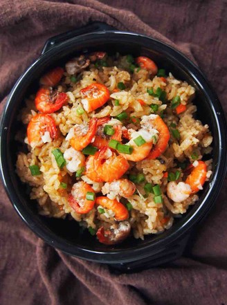 Garlic Shrimp Braised Rice recipe