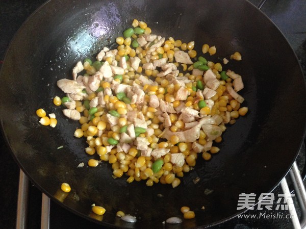 Stir-fried Chicken with Green Beans and Corn recipe