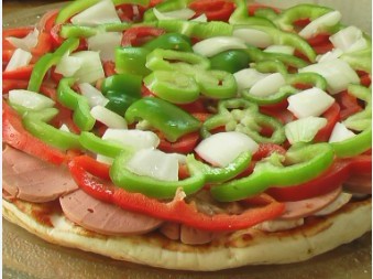 Bacon Ham Pizza recipe