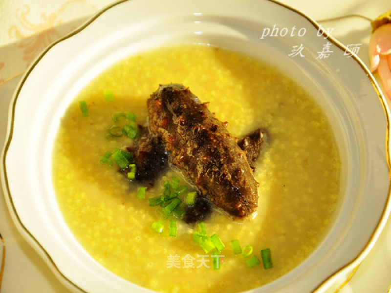 Simmered Sea Cucumber with Millet in Soup