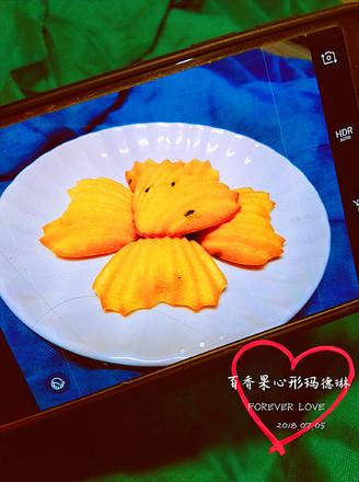 Passion Fruit Heart Shaped Madeleine recipe