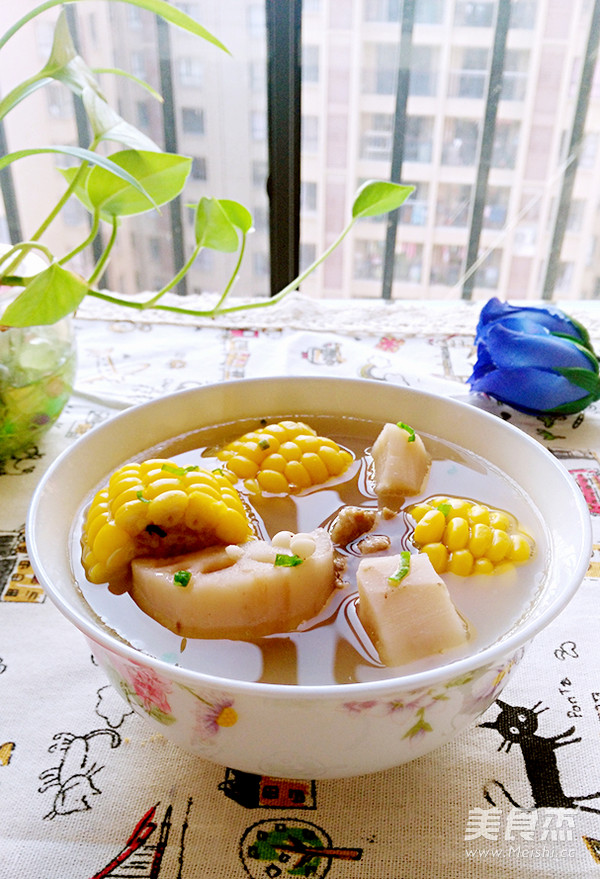 Corn Lotus Root Soup recipe