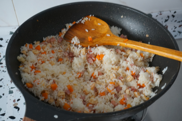 Fried Rice with Cheese and Sausage recipe