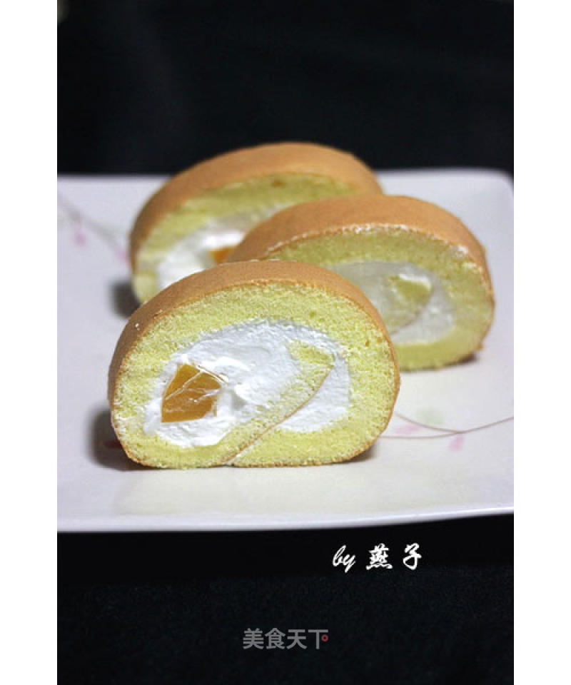 Yellow Peach Cake Roll recipe