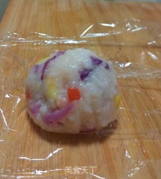 Tuna and Shrimp Colored Rice Balls recipe