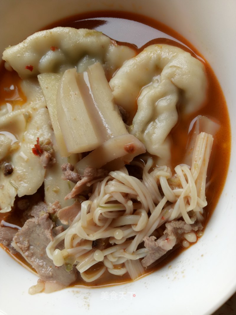 Hot and Sour Dumpling Mutton Soup recipe