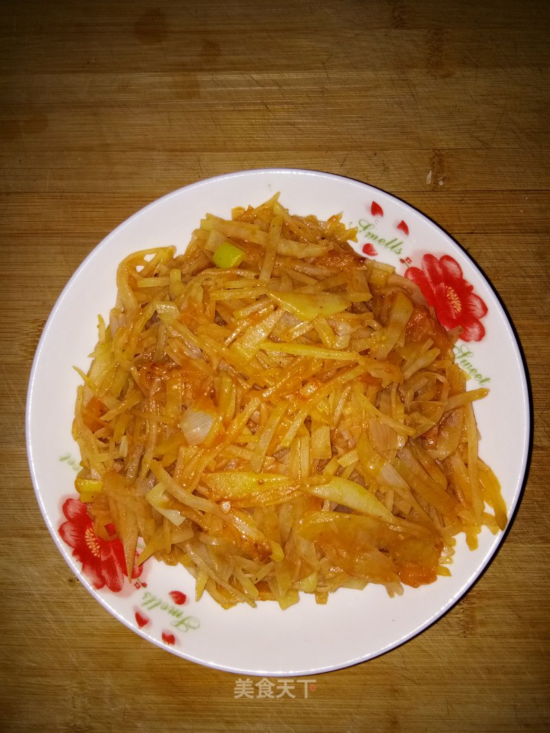 Shredded Potatoes in Tomato Sauce recipe