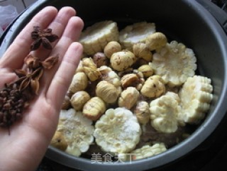 Stewed Spine with Corn and Chestnut recipe