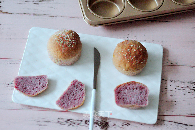 Purple Sweet Potato Coconut Meal Bun recipe
