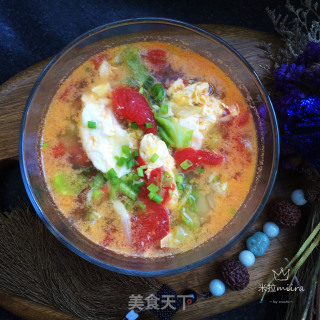 Cabbage Tomato Egg Soup recipe