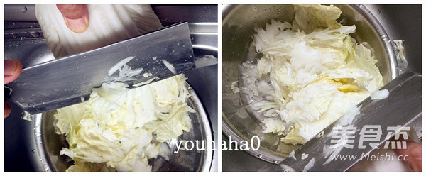 Stewed Cabbage Tofu with Fat Residue recipe