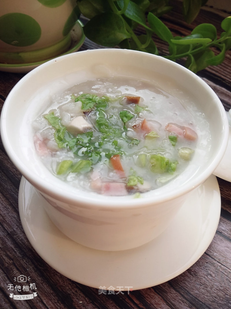 Mushroom Ham Porridge