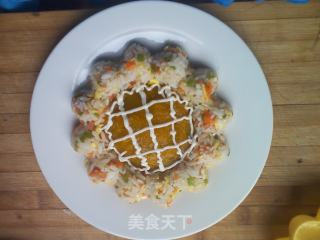 Baby's Favorite Cartoon-shaped Rice (two)------flower Egg Fried Rice recipe