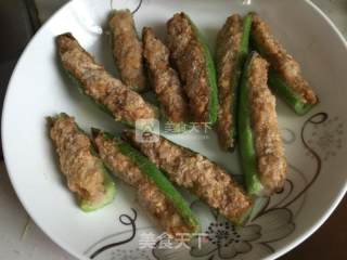 Fried Stuffed Okra recipe