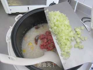 [corn and Mushroom Shredded Pork Porridge] Rice Cooker Made Porridge to Drink recipe