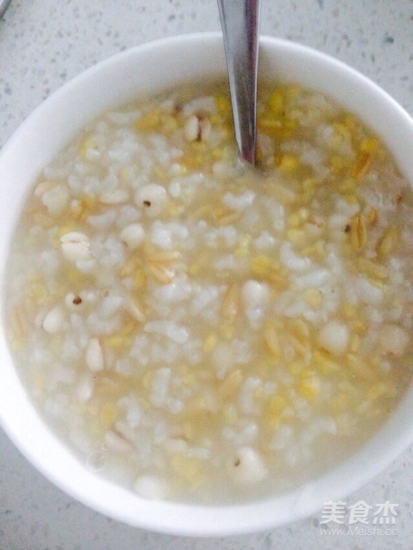 Oats, Barley, Rice Porridge with Rock Sugar, Corn Dregs recipe