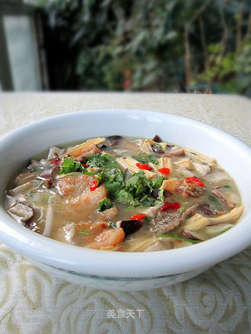 Fish Stew with Yuba and Shiitake Mushrooms