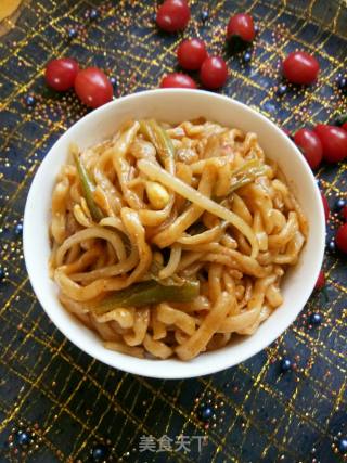 Braised Noodles with Eggplant and Beans recipe