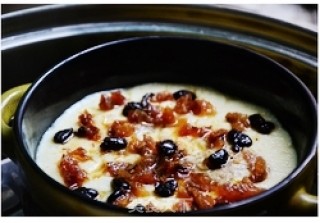 Steamed Eggs with Dace in Black Bean Sauce recipe