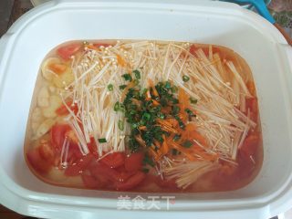 Tomato Golden Needle Tofu Soup recipe