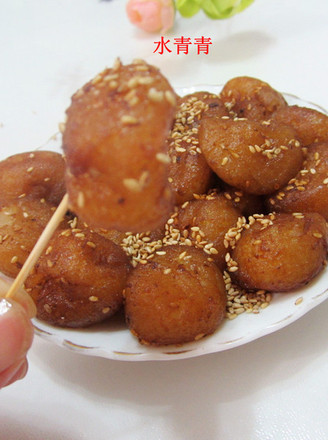 Stir-fried Cake with Sesame Sugar recipe