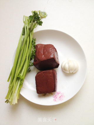 Stir-fried Blood Tofu recipe