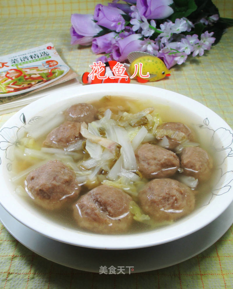 Beef Balls and Cabbage Soup