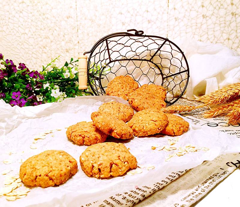 #aca烤明星大赛#oatmeal Almond Cookies recipe