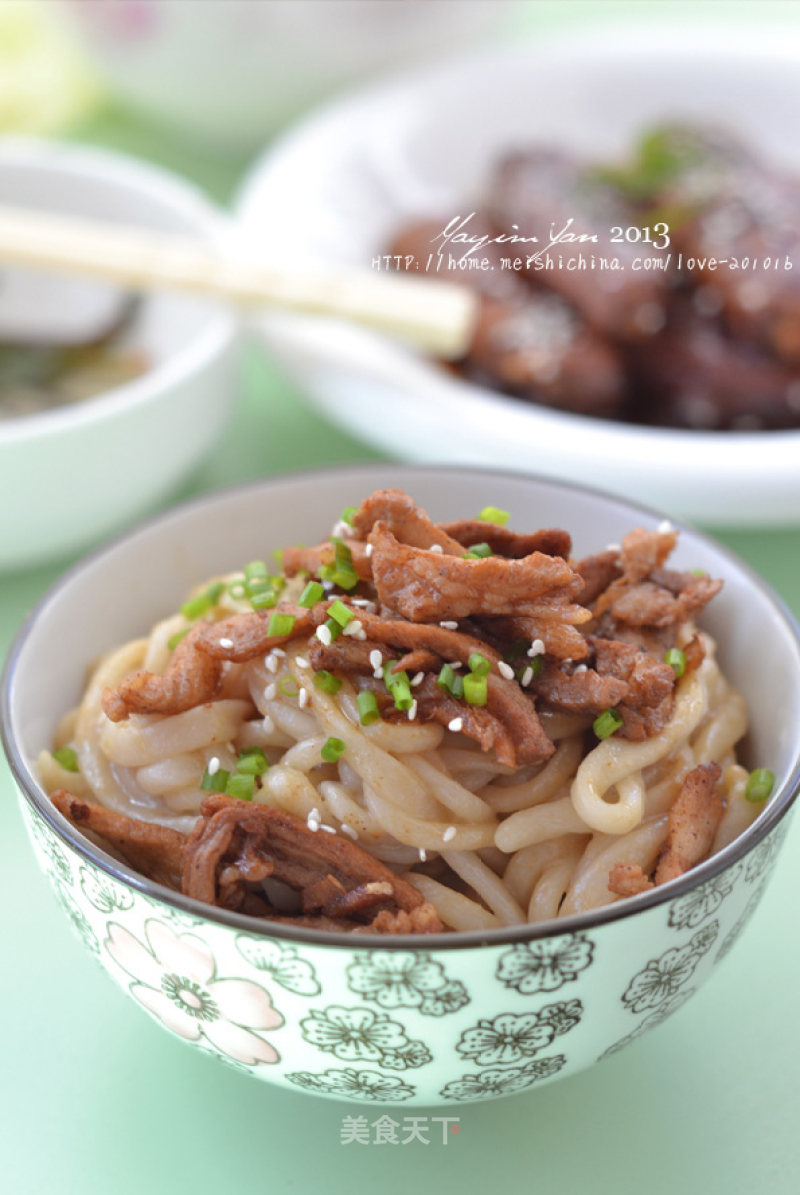 【shredded Pork Noodle with Scallion Oil】easy, Quick and Delicious! recipe